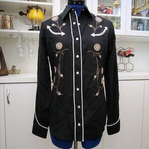 HBarC x Gibson J-200 Tencel Ladies Western Shirt Small NWT